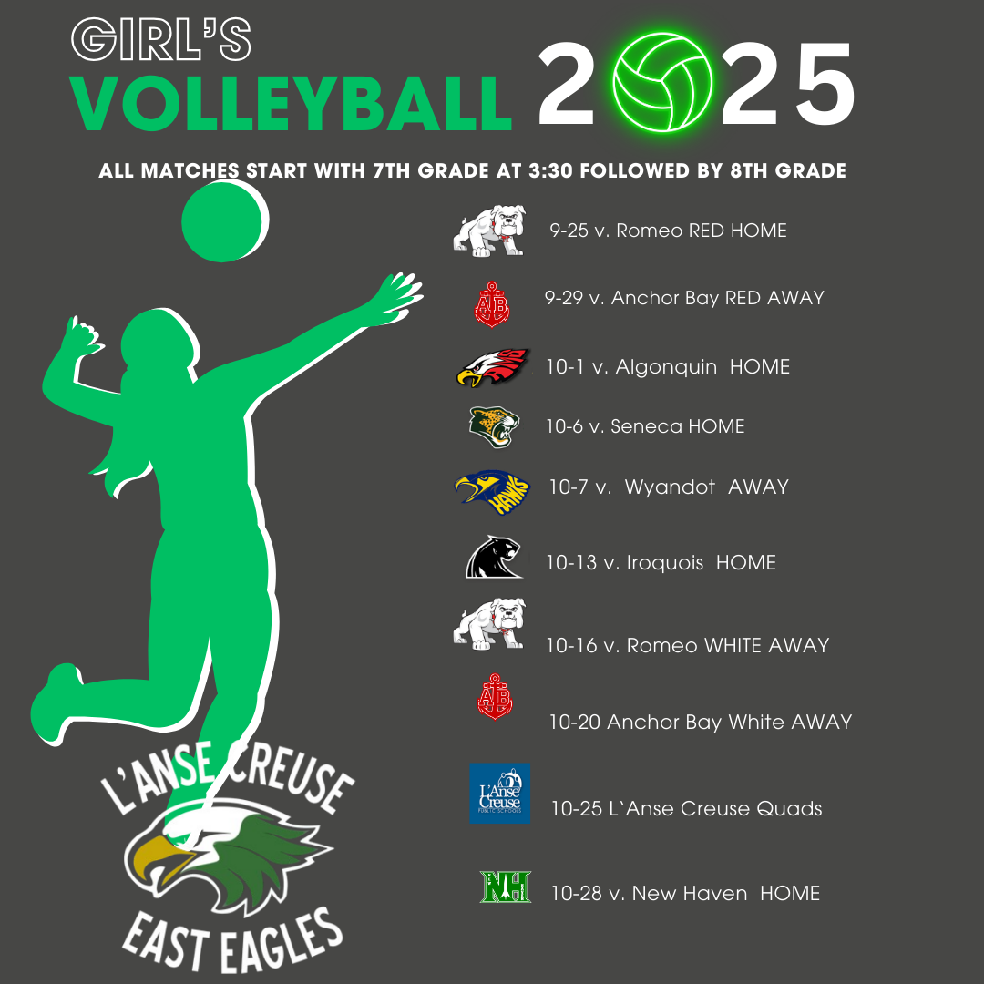 Volleyball schedule for the 2025 season