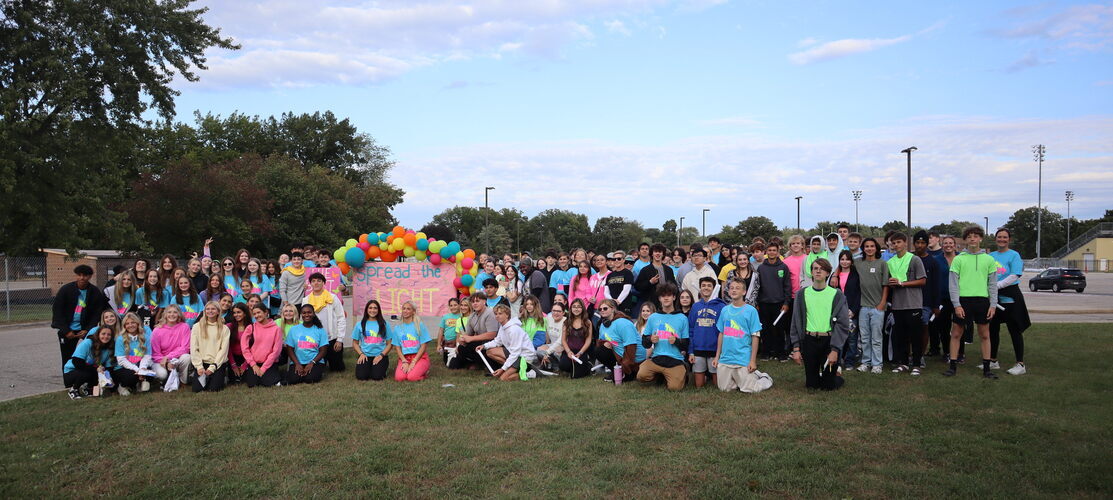 L'Anse Creuse High School - North students in attendance at the "Be the Light" Suicide Prevention Walk
