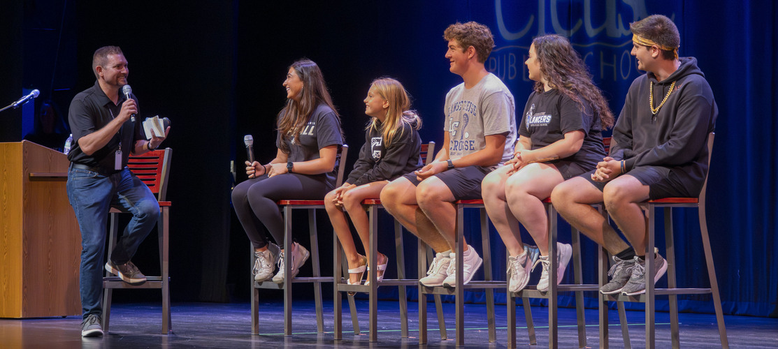 Speaking with students at Opening Kickoff Event 2025